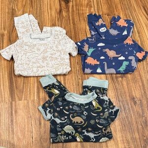 Dinosaur/Safari Animal Print Kids Pajamas Bundle 2T Short Sleeve and Pants